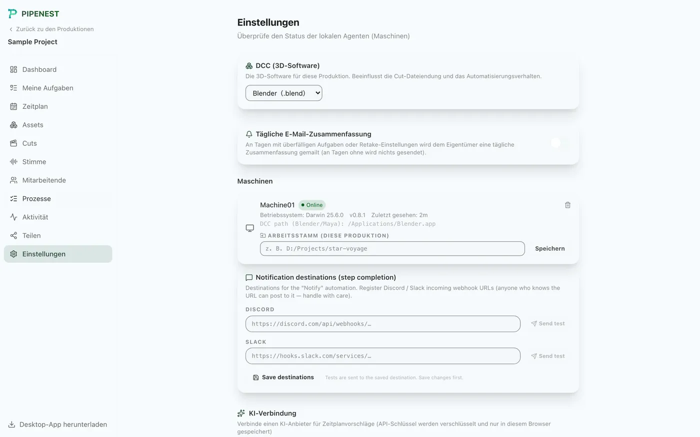 Abbildung 3.3: Arbeitsstunden auf der Prozessseite festlegen