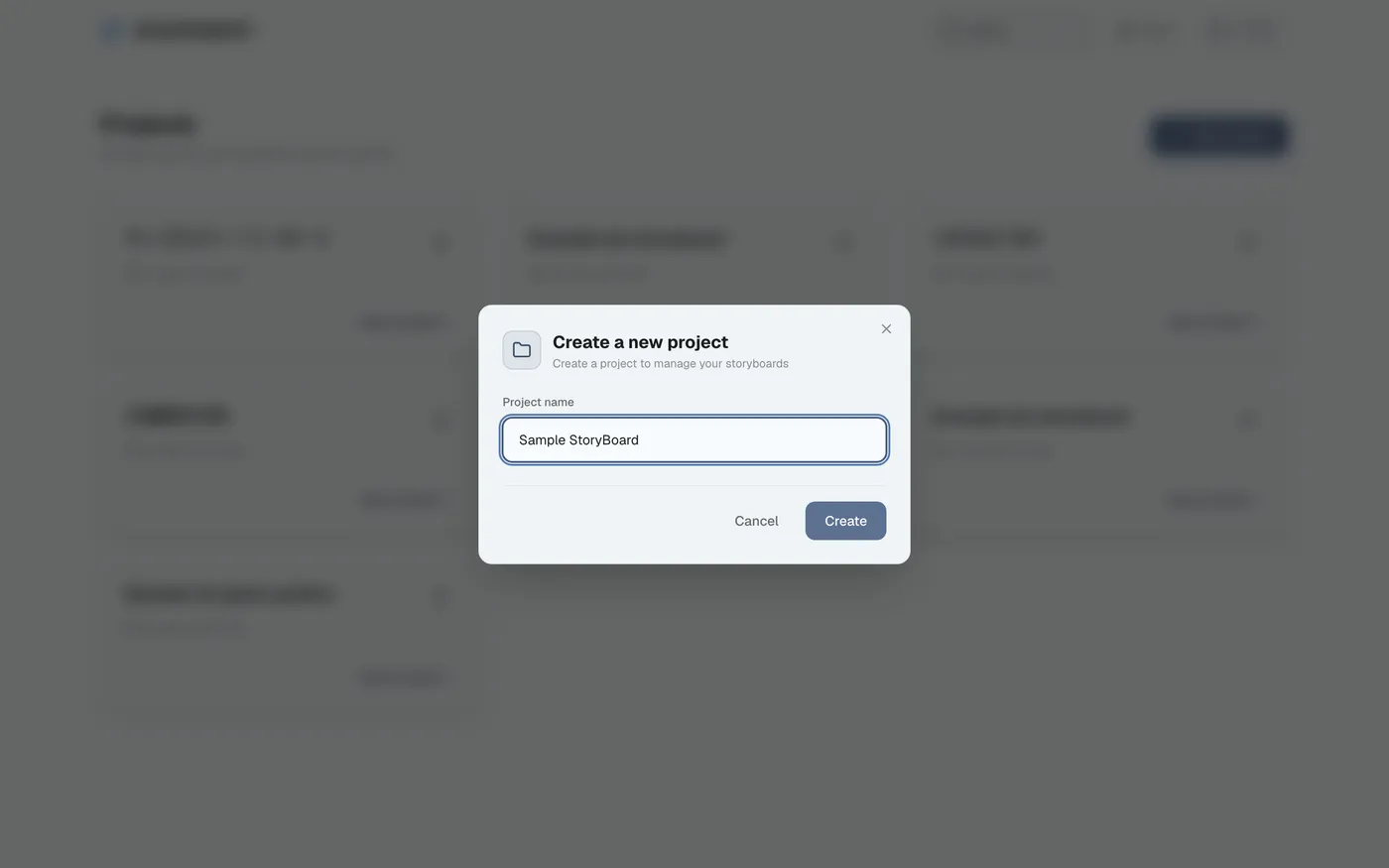 Figure 1.2: Project name entry screen