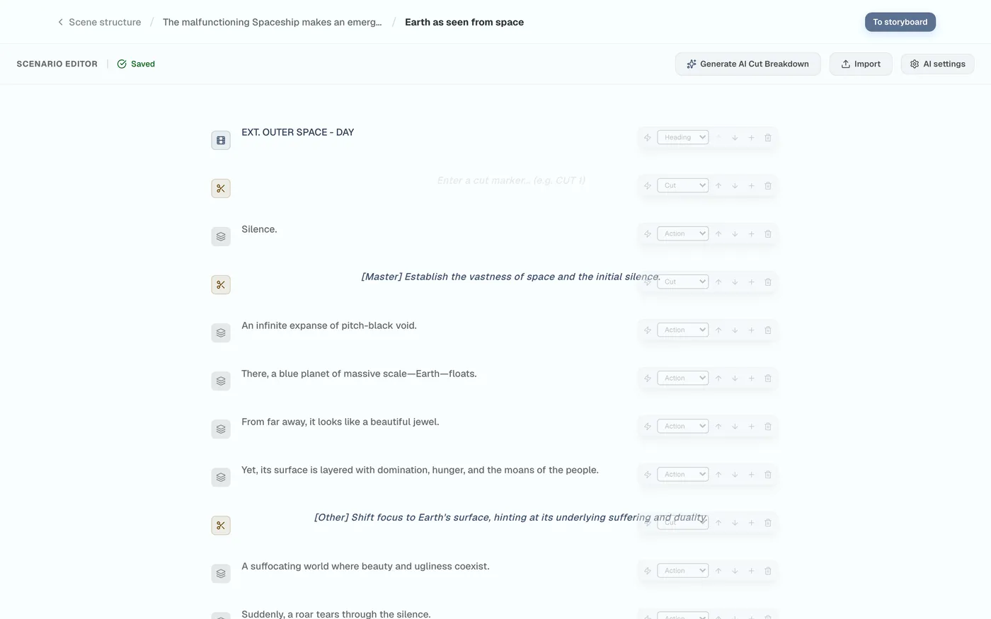 Figure 2.15: AI cut-split application complete