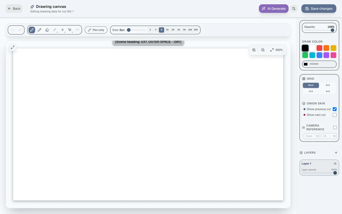 Figure 4.1: Launching the drawing canvas