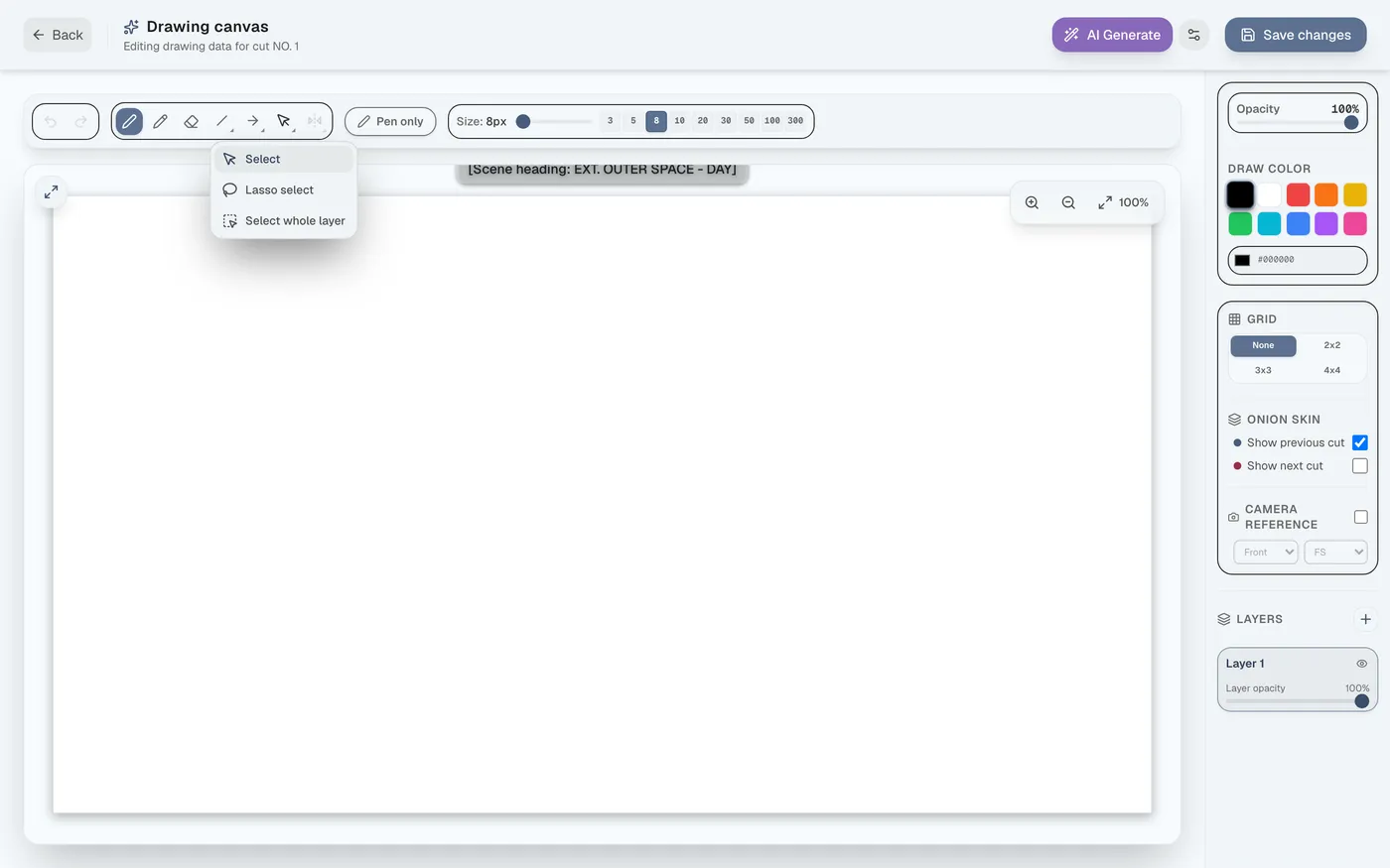 Figure 4.7: Various selection tools