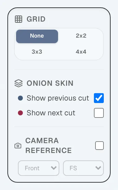 Figure 4.10: Grid and onion-skin display