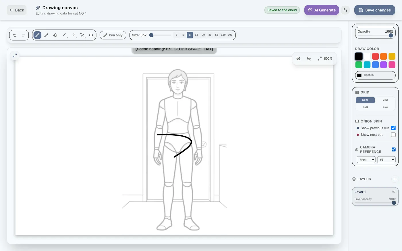 Figure 4.11: Camera-work guideline display