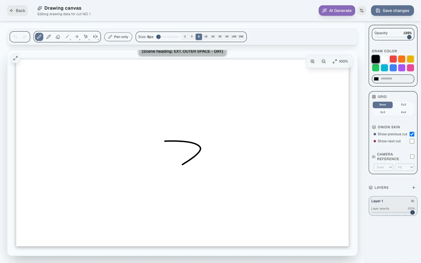 Figure 5.1: Opening AI image-generation settings