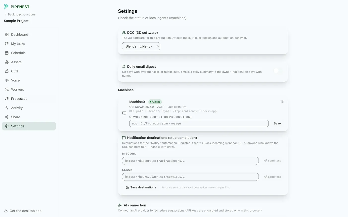 Figure 3.3: Setting man-hours on the processes page