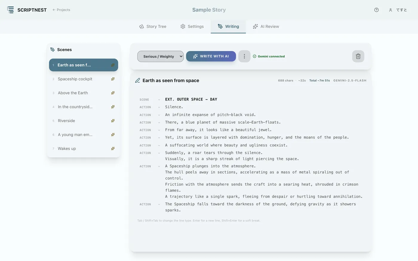 Figure 4.4: Choosing a writing style