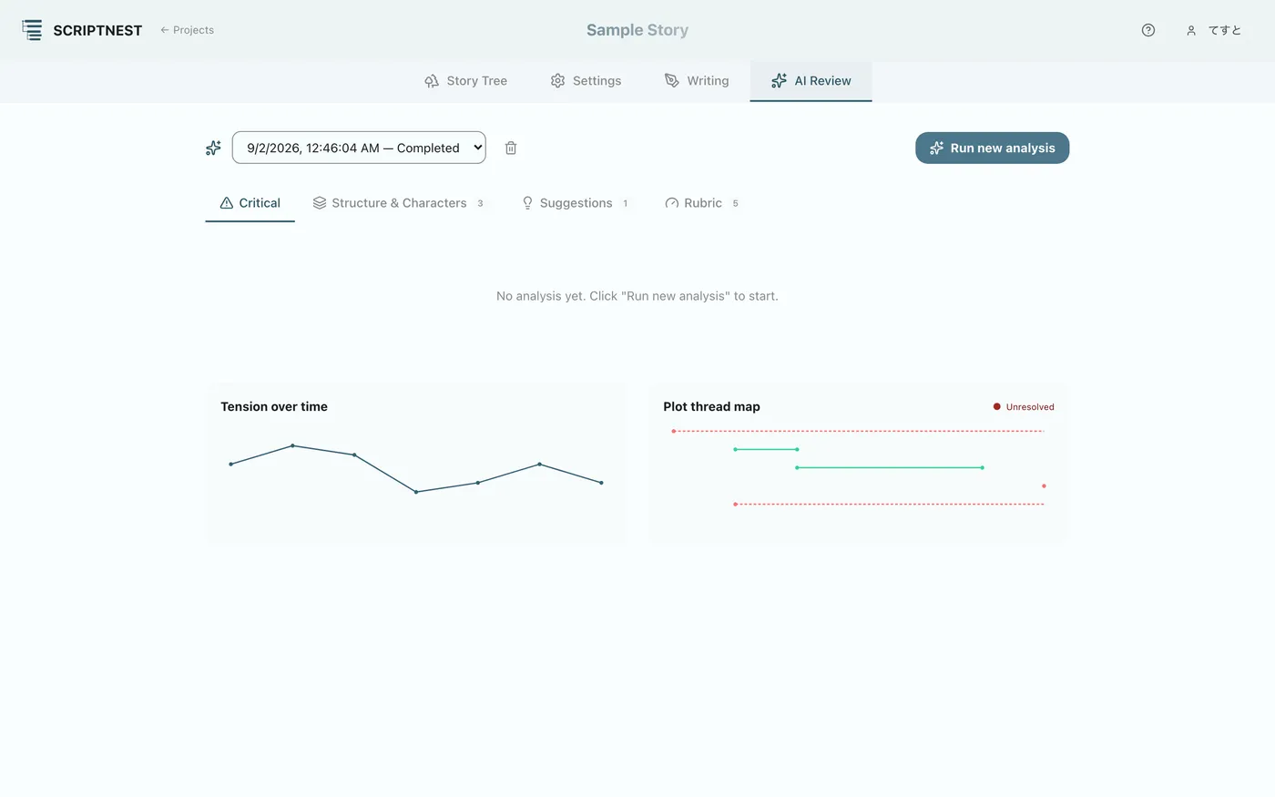 Figure 5.1: Advanced AI script analysis