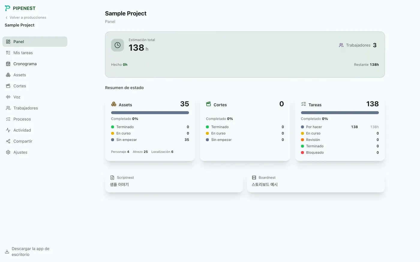 Figura 5.1: Lista de tareas sin programar y botón de programación con IA