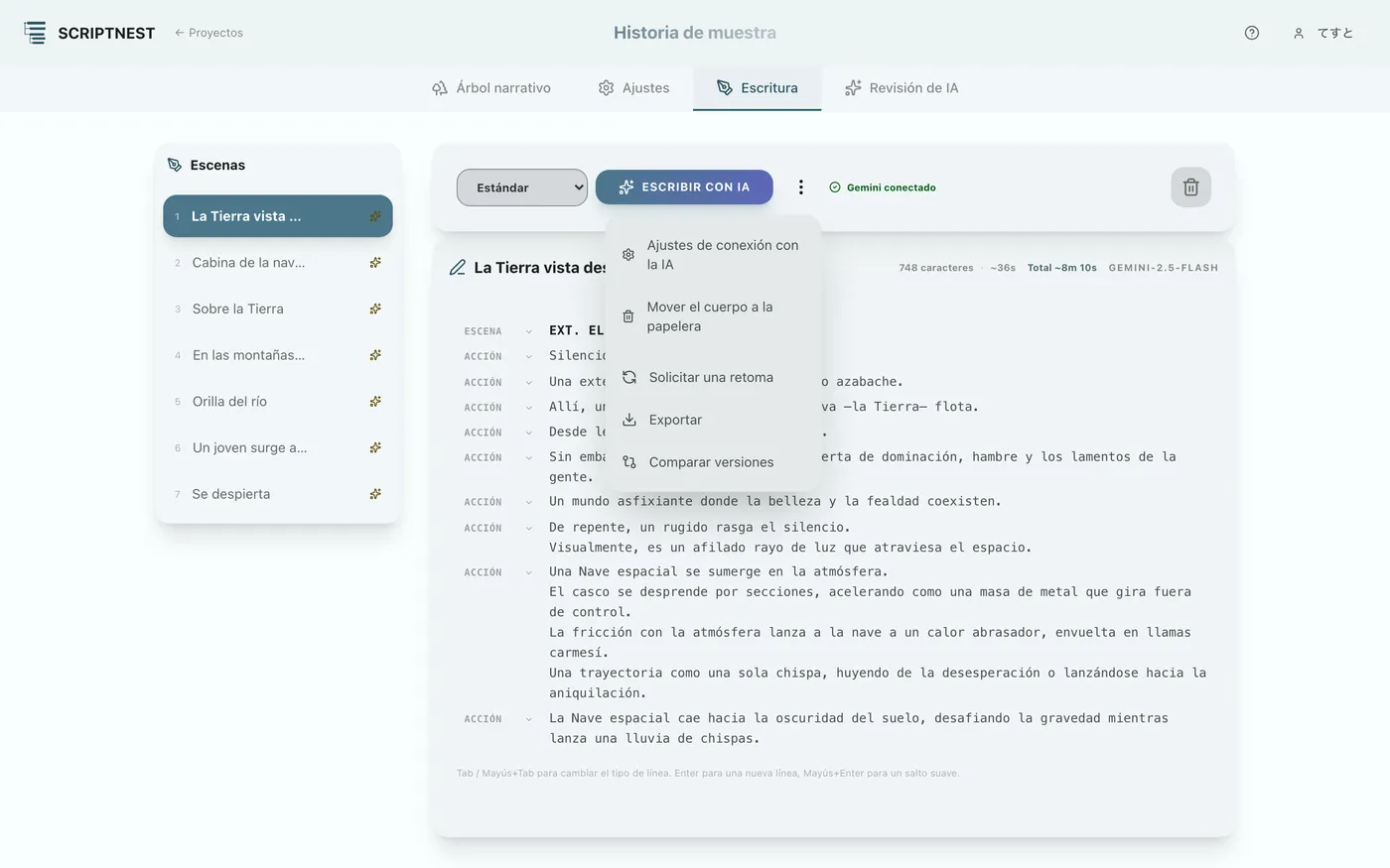Figura 4.1: Abrir el menú de configuración de conexión multi-IA