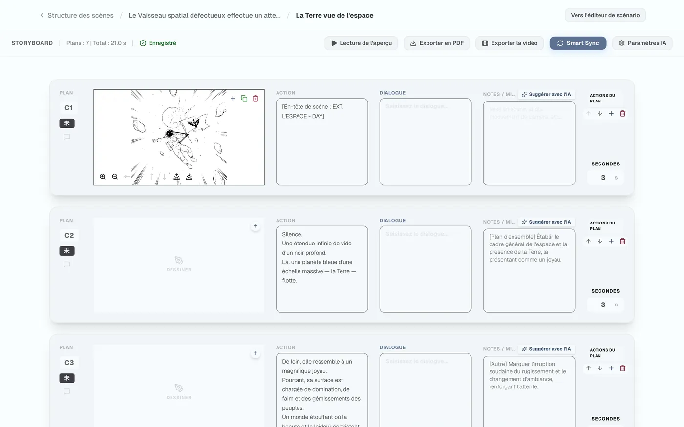 Figure 5.14 : Répercuté dans la case du plan
