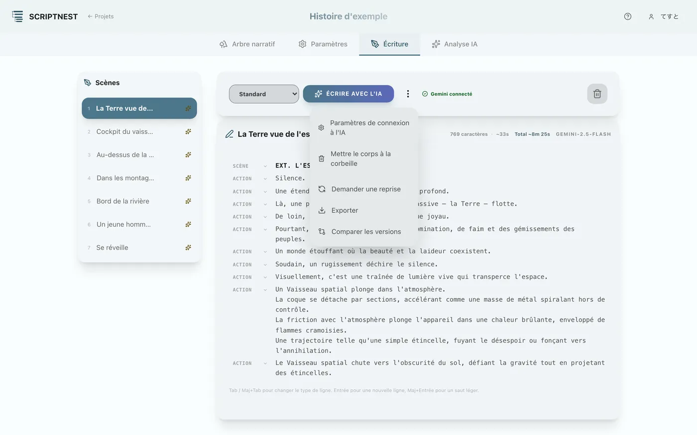 Figure 4.1 : Ouverture du menu des paramètres de connexion multi-IA