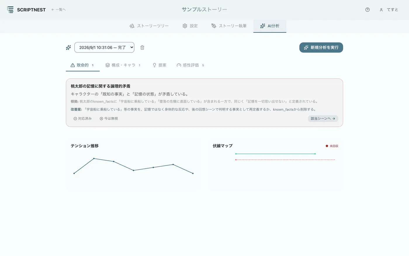 図 5.1：AIによる高度な脚本分析