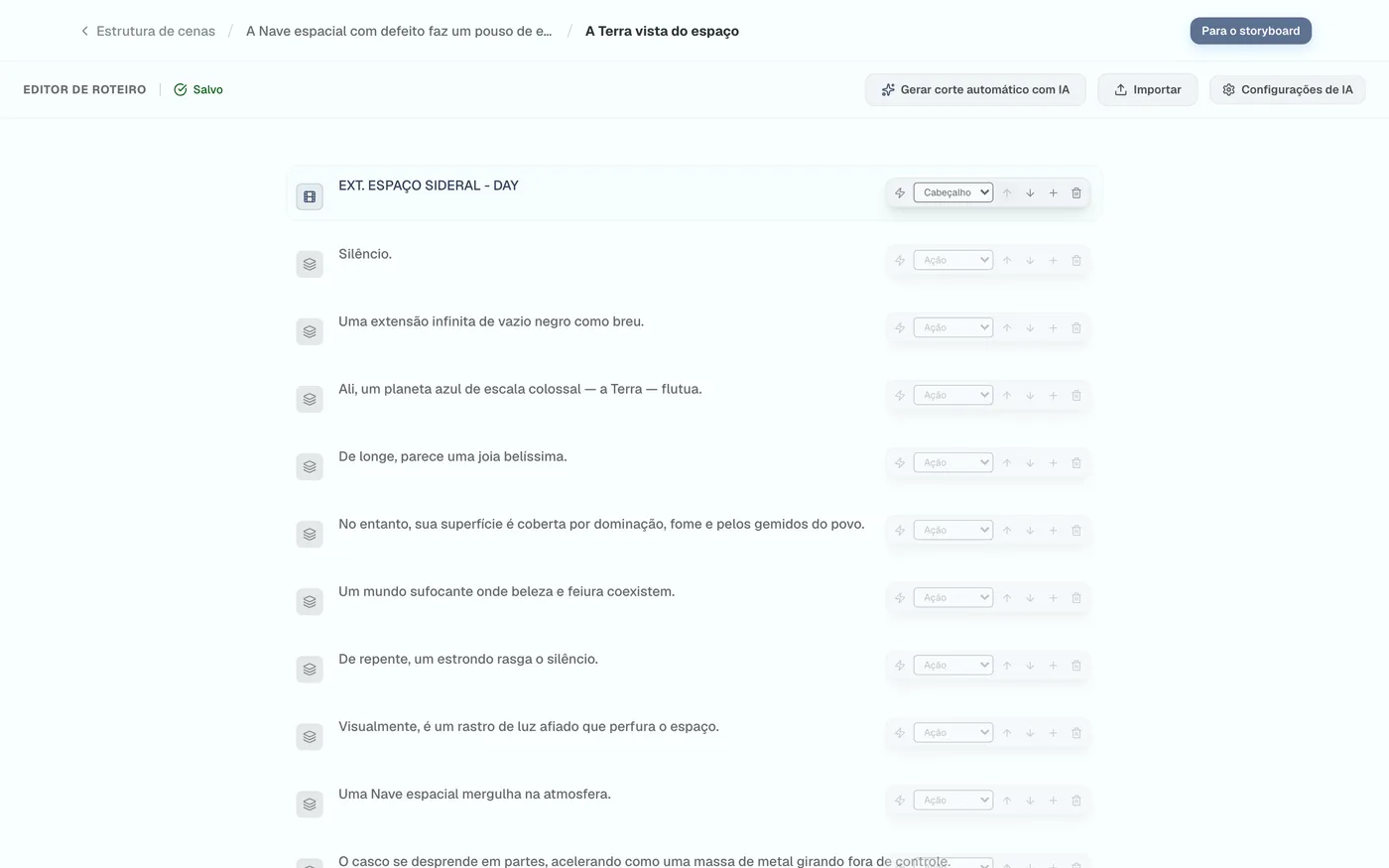 Figura 2.3: Adicionando, excluindo e reordenando linhas