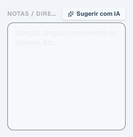Figura 4.17: Recurso de sugestão de direção por IA